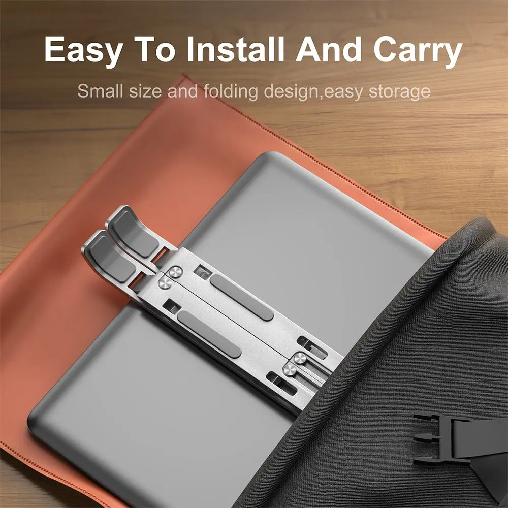 Foldable Aluminum Laptop Stand — Silver