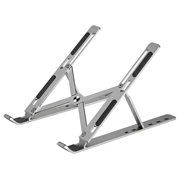 Foldable Aluminum Laptop Stand — Silver