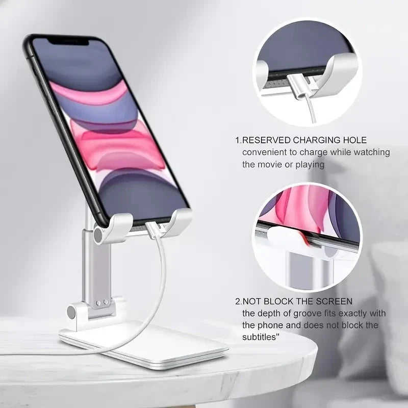 Adjustable Phone Desk Stand — Black or White